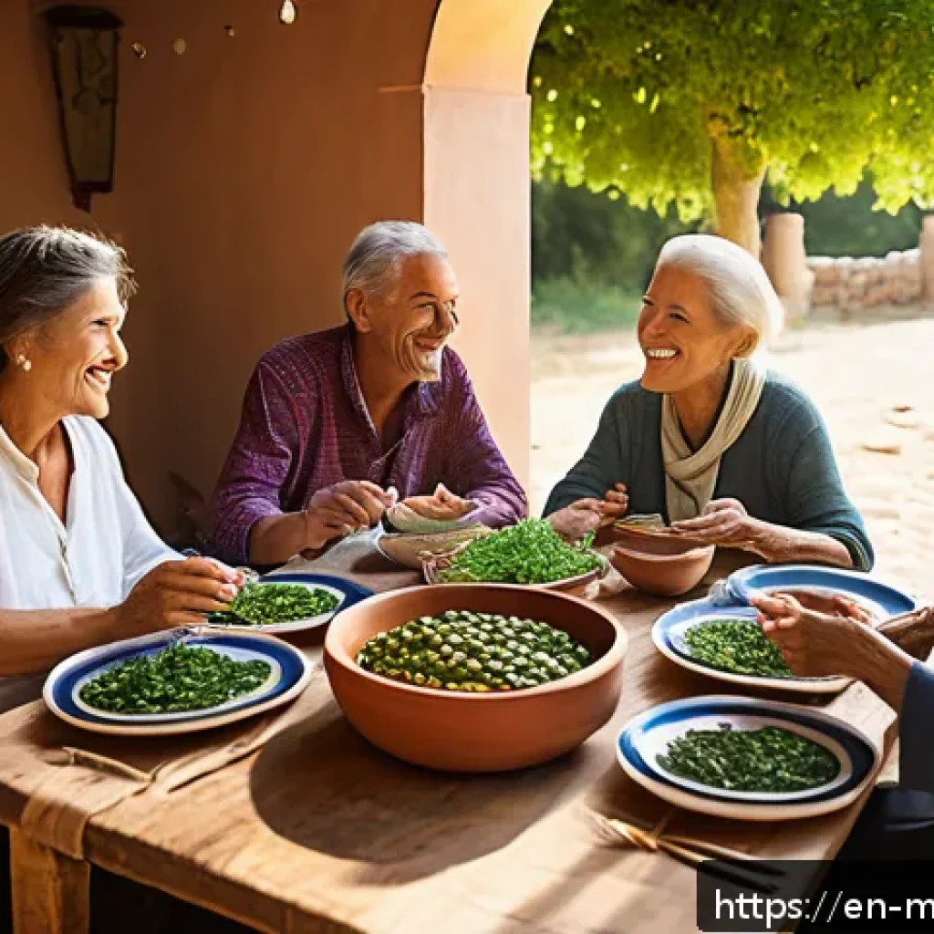 장수 지역의 음식과 문화의 연관성 - A vibrant Mediterranean family gathering outdoors in Sardinia, Italy, featuring multiple generations...