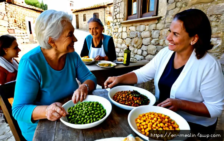 Home 17 장수 지역의 식사와 영양 교육 프로그램 - Photorealistic community nutrition workshop in a Mediterranean longevity village, active seniors and...